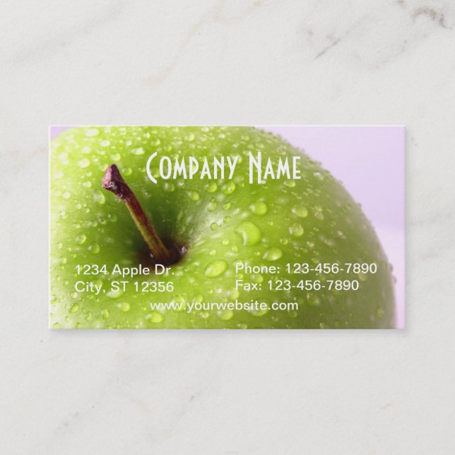 Green Apple Business Card (Front)