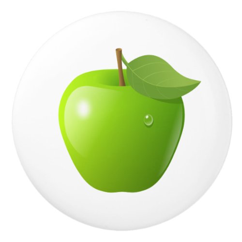 Green Apple Ceramic Knob