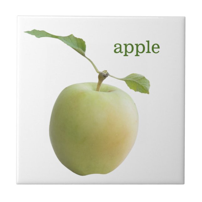 Green apple ceramic tile (Front)
