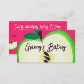 green apple cooking baking culinary fruit business business card (Front/Back)