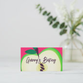 green apple cooking baking culinary fruit business business card (Standing Front)