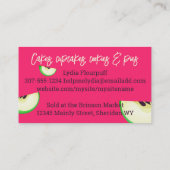 green apple cooking baking culinary fruit business business card (Back)