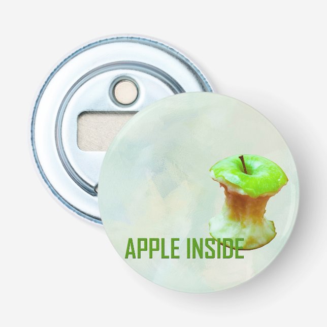 Green apple core bottle opener (Front)