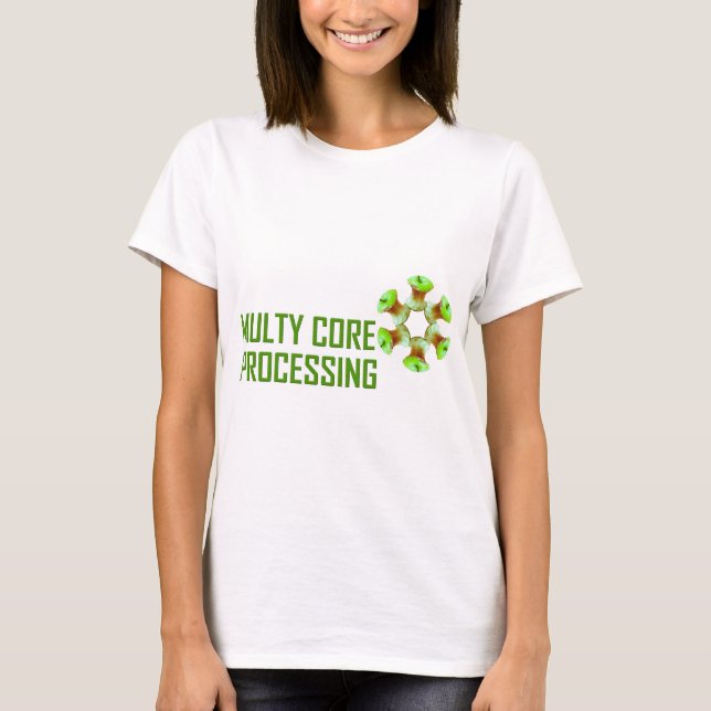 Green apple core motives T-Shirt (Front)