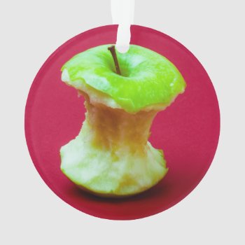 Green Apple Core Ornament by DigitalSolutions2u at Zazzle