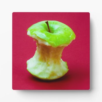 Green Apple Core Plaque by DigitalSolutions2u at Zazzle