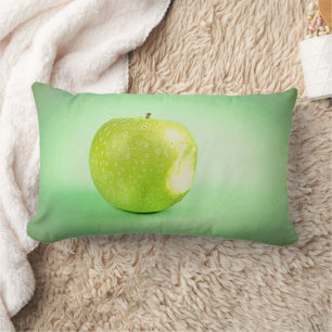 "Green Apple" Cute Photo. Buy Now Lumbar Pillow