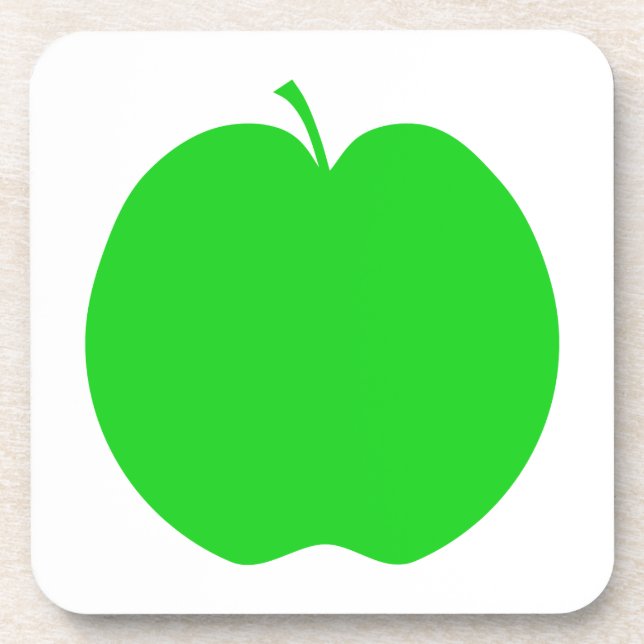 Green Apple. Drink Coaster (Front)