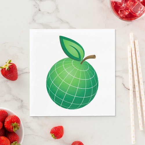 Green Apple Earth Environment Planet Napkins