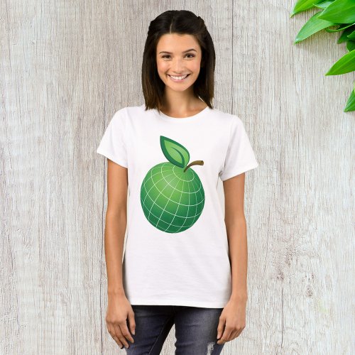 Green Apple Earth Environment Planet T_Shirt