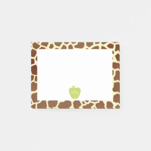 Green Apple Giraffe Teacher Post-it® Notes