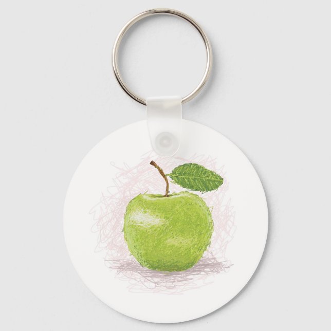 green apple keychain (Front)