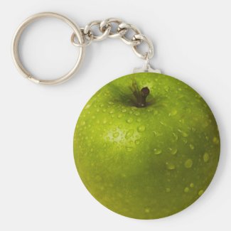 Green apple keychain
