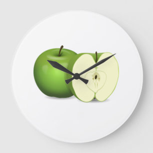 Green Apple Large Clock