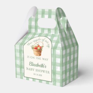 Green Apple Of Our Eye Gender Neutral Baby Shower Favor Boxes