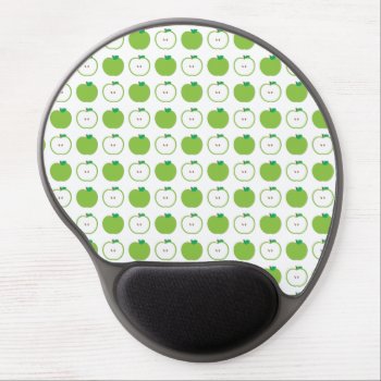 Green Apple Pattern Gel Mousepad by imaginarystory at Zazzle
