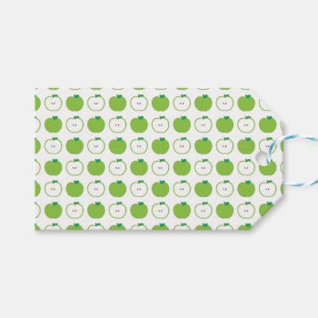 Green Apple Pattern Gift Tags by imaginarystory at Zazzle