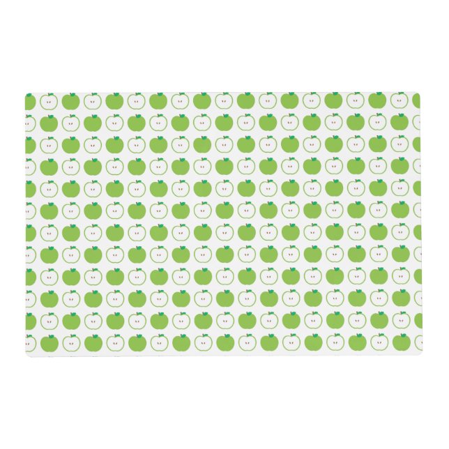 Green Apple Pattern Laminated Placemat (Front)
