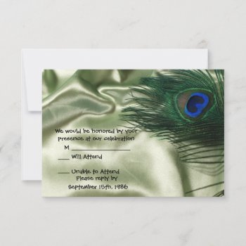 Green Apple Peacock Sill Life Rsvp by Peacocks at Zazzle
