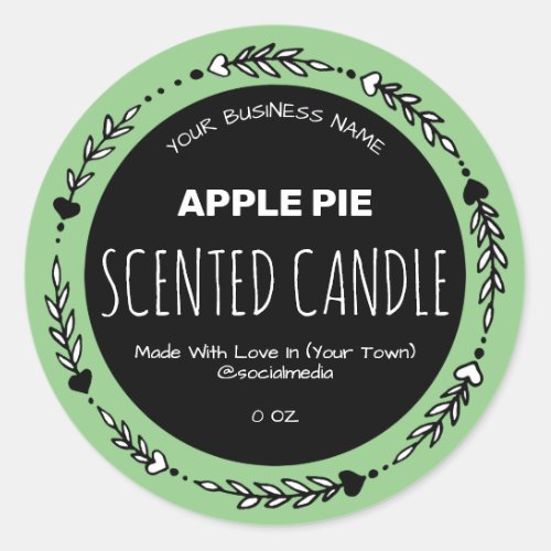 Green Apple Pie Scented Product Labels