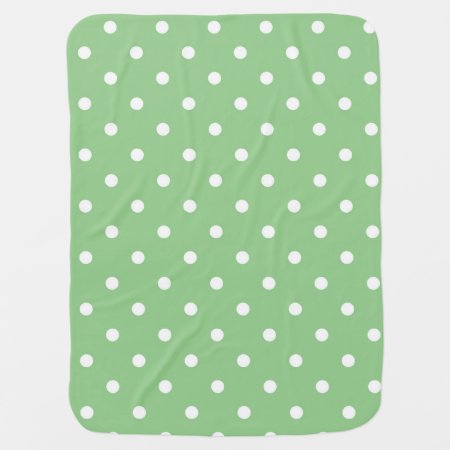 Green Apple Polka Dot Baby Blanket