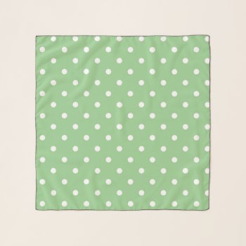 Green Apple Polka Dot Scarf by LokisColors at Zazzle