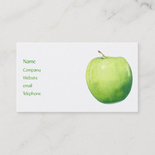 Customizable Green Apple Profile Card Business Card