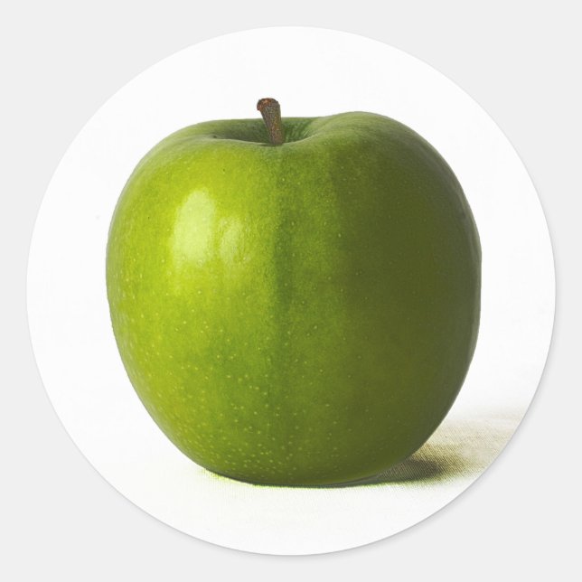 Green Apple stkcnm Classic Round Sticker (Front)