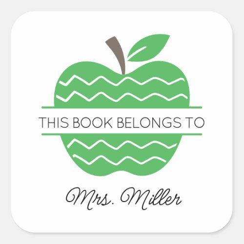 Green Apple Teacher Book Belongs To Label