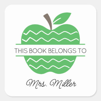 Green Apple Teacher Book Belongs To Label
