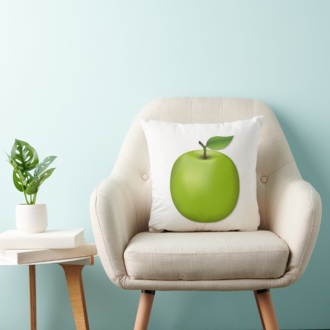 Green Apple  Throw Pillow (Chair)