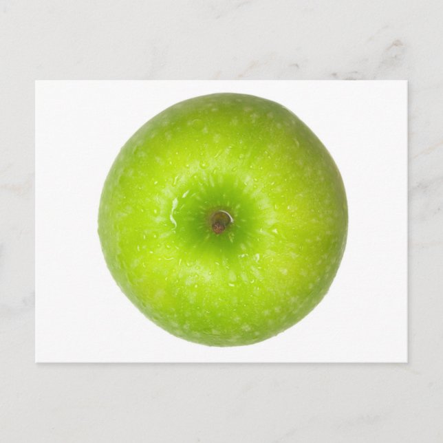 Green apple top view postcard (Front)