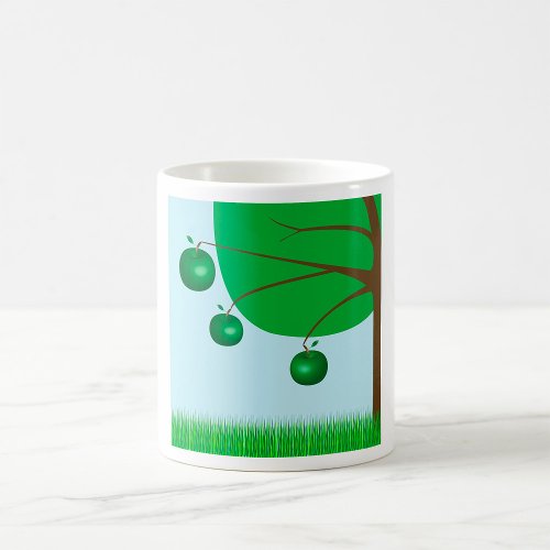 Green Apple Tree Fruit Coffee Mug