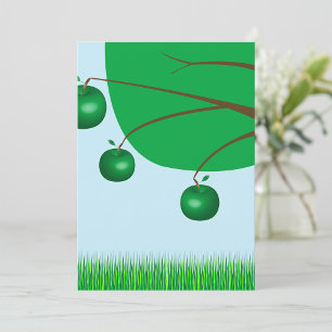 Green Apple Tree Invitation