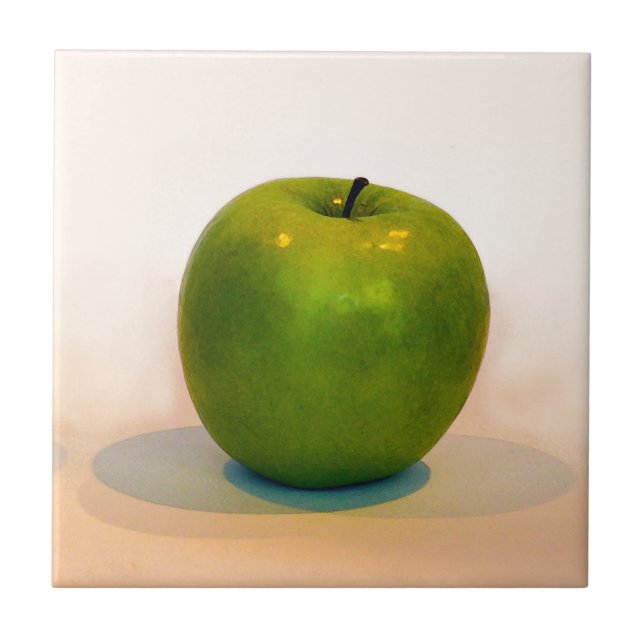 Green Apple Trio Ceramic Tile (Front)
