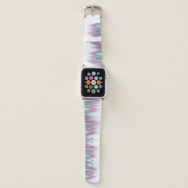 Green Apple Watch belt with purple Band (Front)