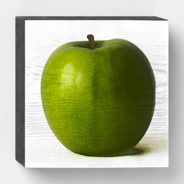 Green Apple wbs6x6cnm Wooden Box Sign (Front Vertical)