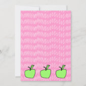 Green Apple with Patterned Background. (Back)