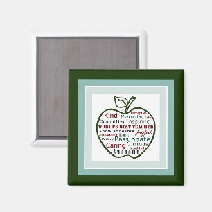 Green Apple, World's Best Teacher Qualities  Magnet