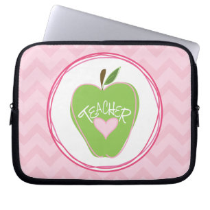 Green Apple & Zigzag Laptop Sleeve