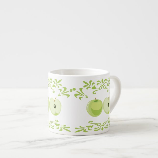 Green apples espresso cup (Front Right)