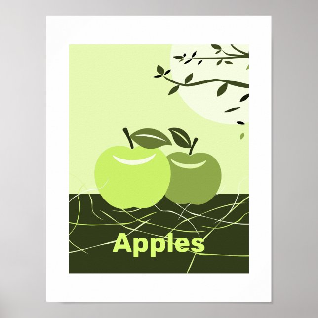 Green Apples Kitchen  Poster (Front)
