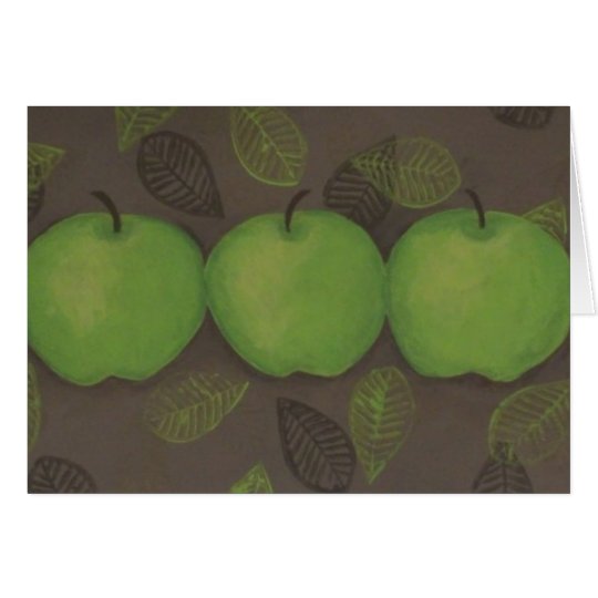 Green Apples Painting Notecard