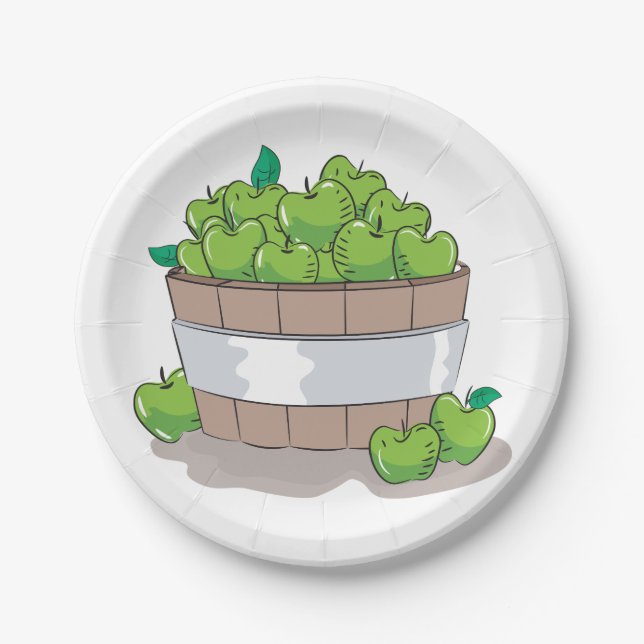 Green Apples Paper Plates (Front)