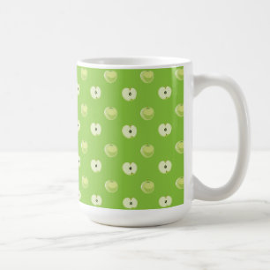 green apples patterns coffee mug