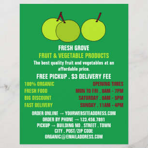 Green Apples, Produce Market Advertising Flyer