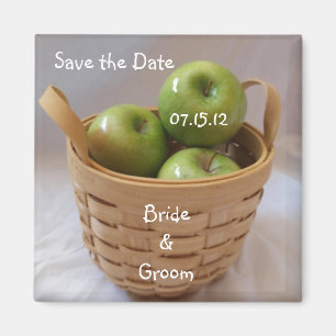 Green Apples Save the Date Magnet