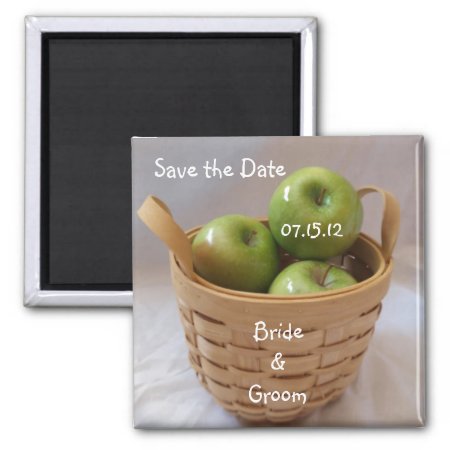 Green Apples Save The Date Magnet