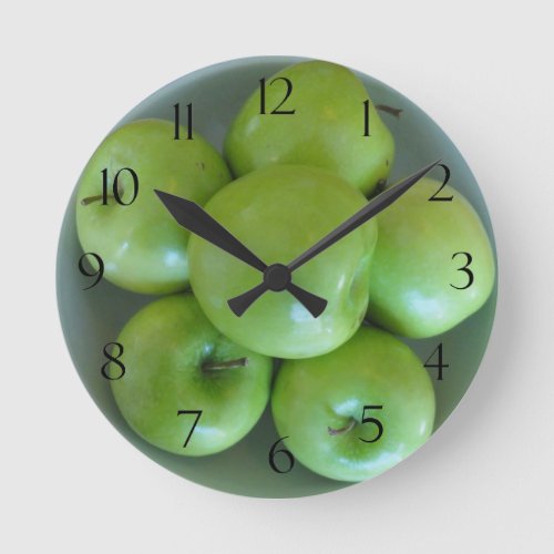 Green Apples Wall Clock