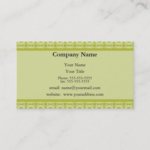 Green Appointment Reminder Card Business Card Templates